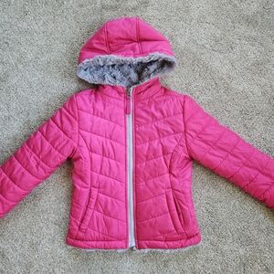 SO Pink Hooded Puffer Jacket for Kids